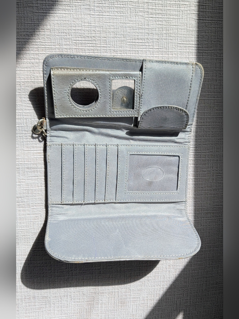 Grey Monogram Wallet with Keyring - Picture 2 of 2